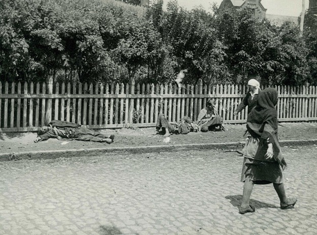 Holodomor - Starved peasants on a street in Kharkiv, 1933 - Wikimedia Commons.